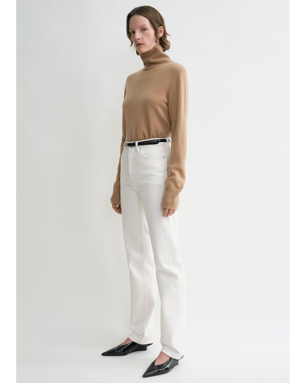 Totême White Classic Cut Denim Full Length Off