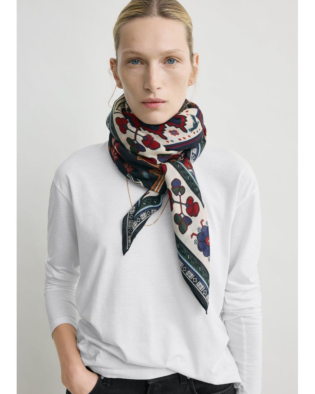 Totême  Red Winter Blanket Wool Scarf
