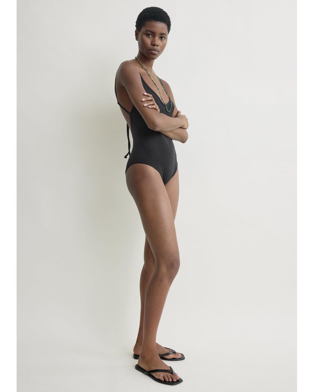Totême Black Scoop Swimsuit