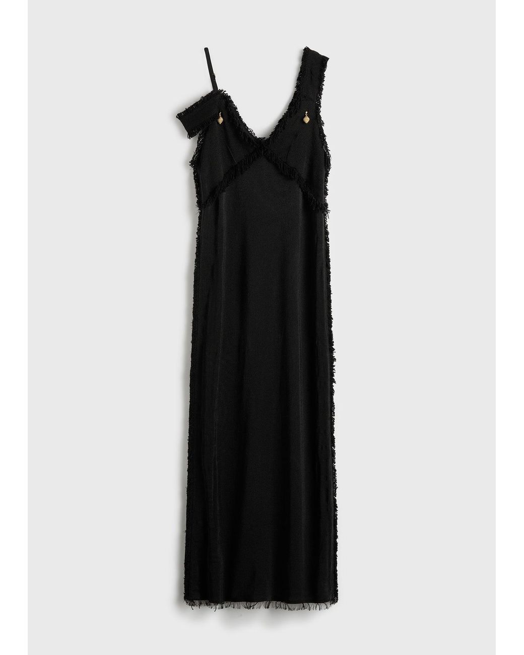 Totême  White V-Neck Raw Slip Dress
