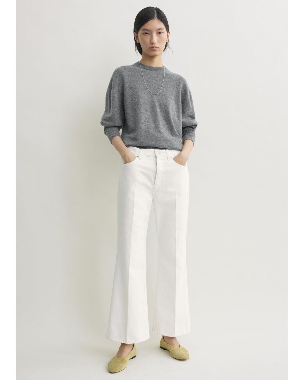 Totême White Kick Flare Denim