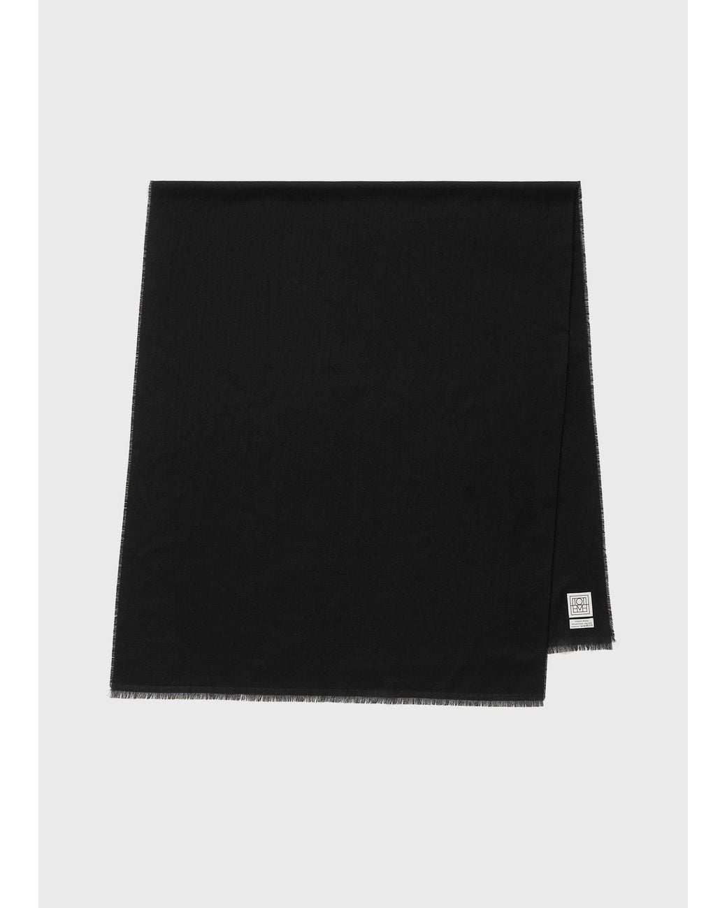 Totême Black Light Wool Scarf
