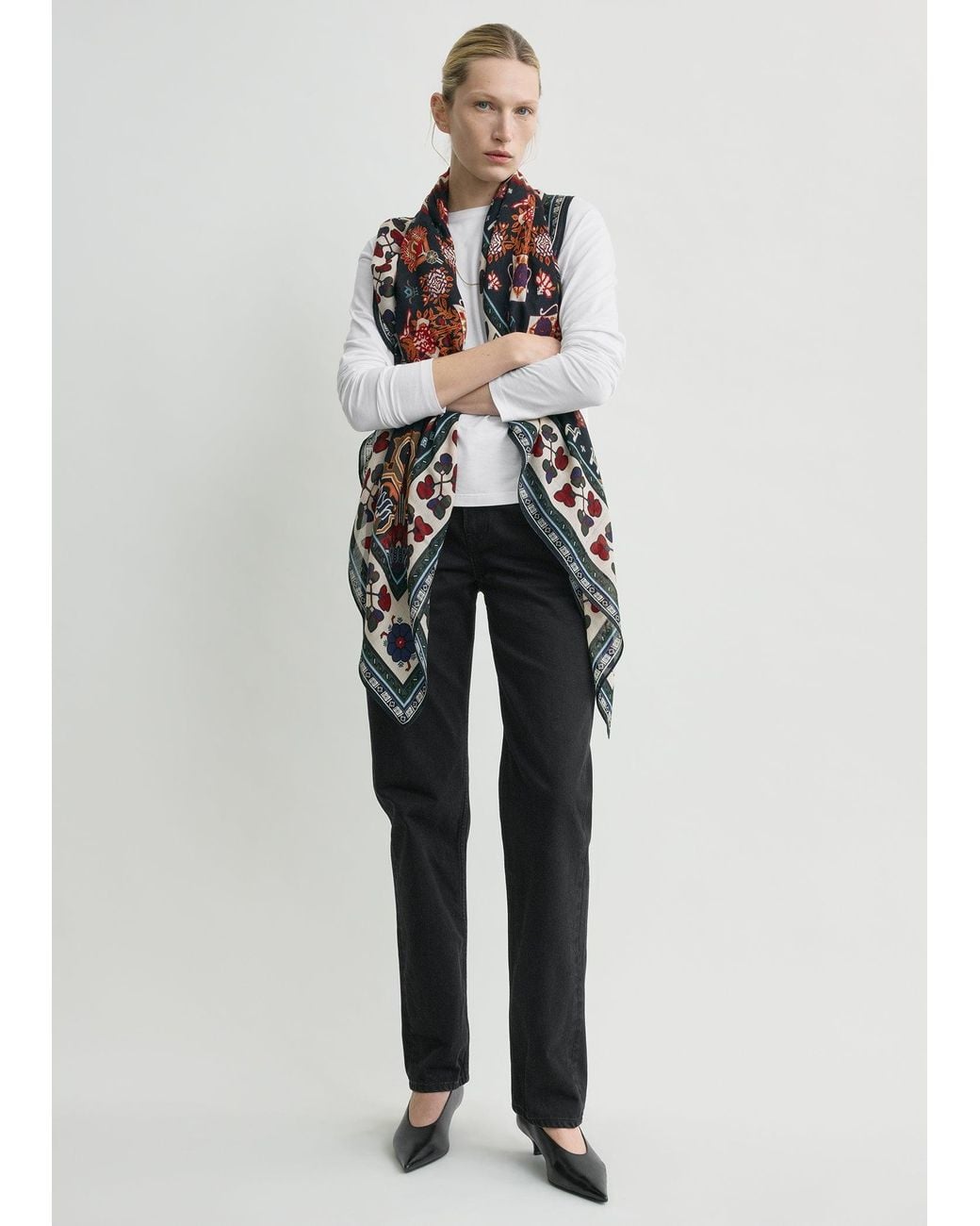 Totême  Red Winter Blanket Wool Scarf