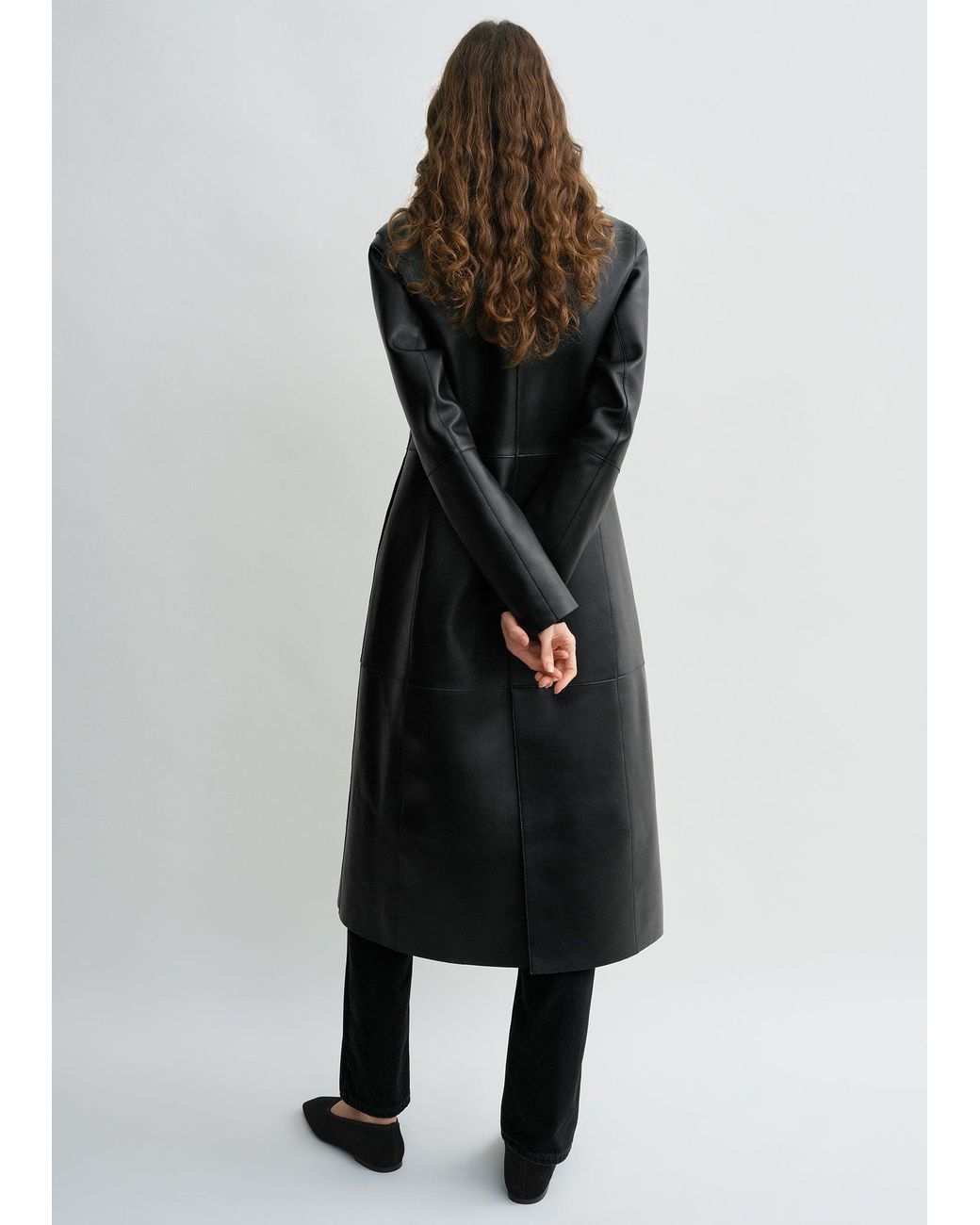 Totême  Black Slim Leather Coat