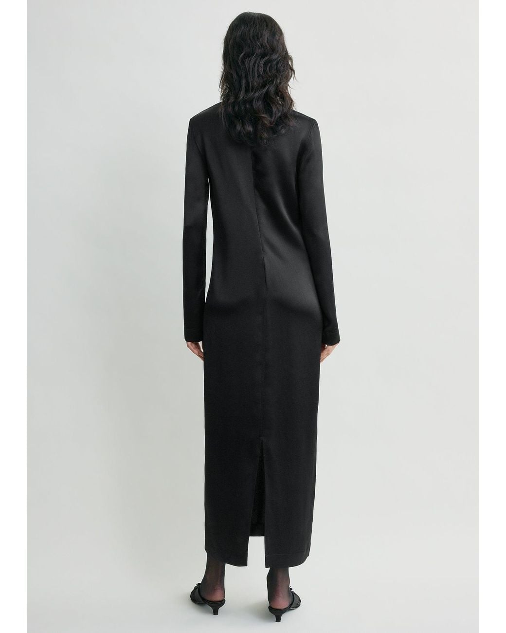 Totême  Black Long Satin Dress