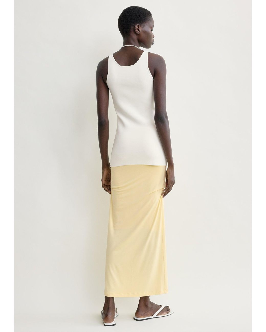 Totême Natural Draped Jersey Skirt