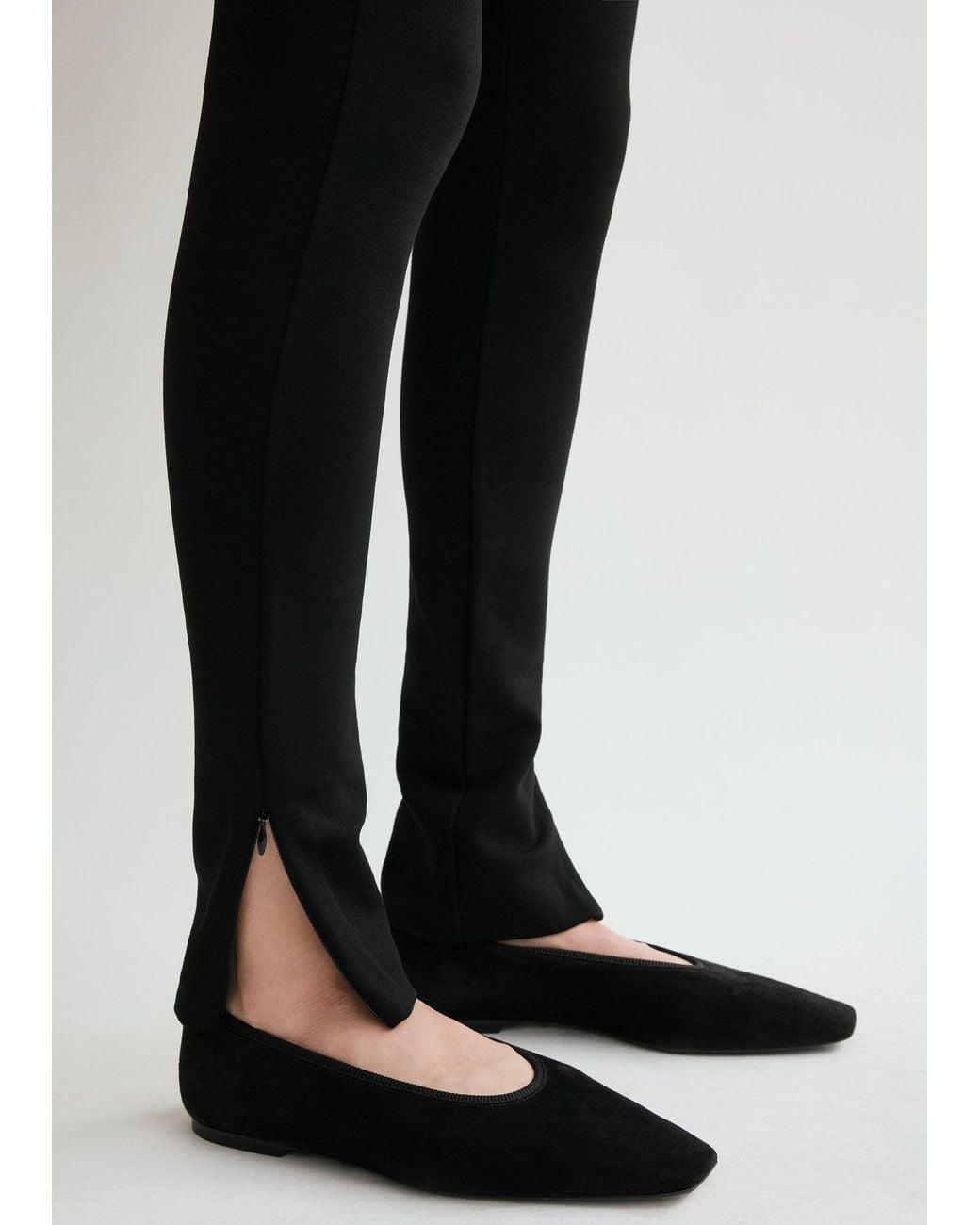 Totême Black Zip Leggings