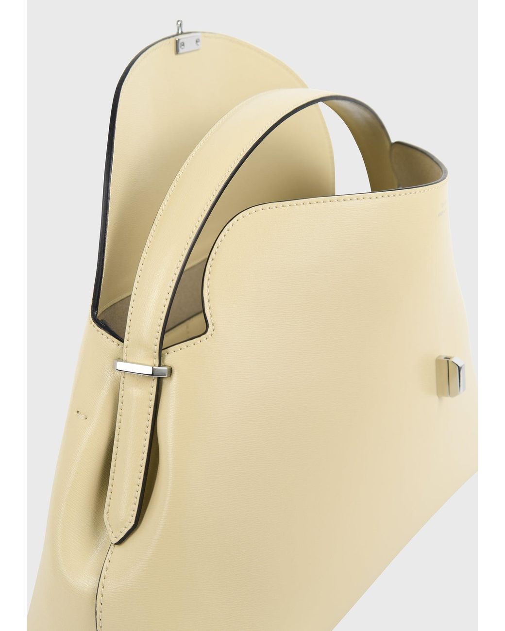 Totême Natural T-Lock Leather Top Handle
