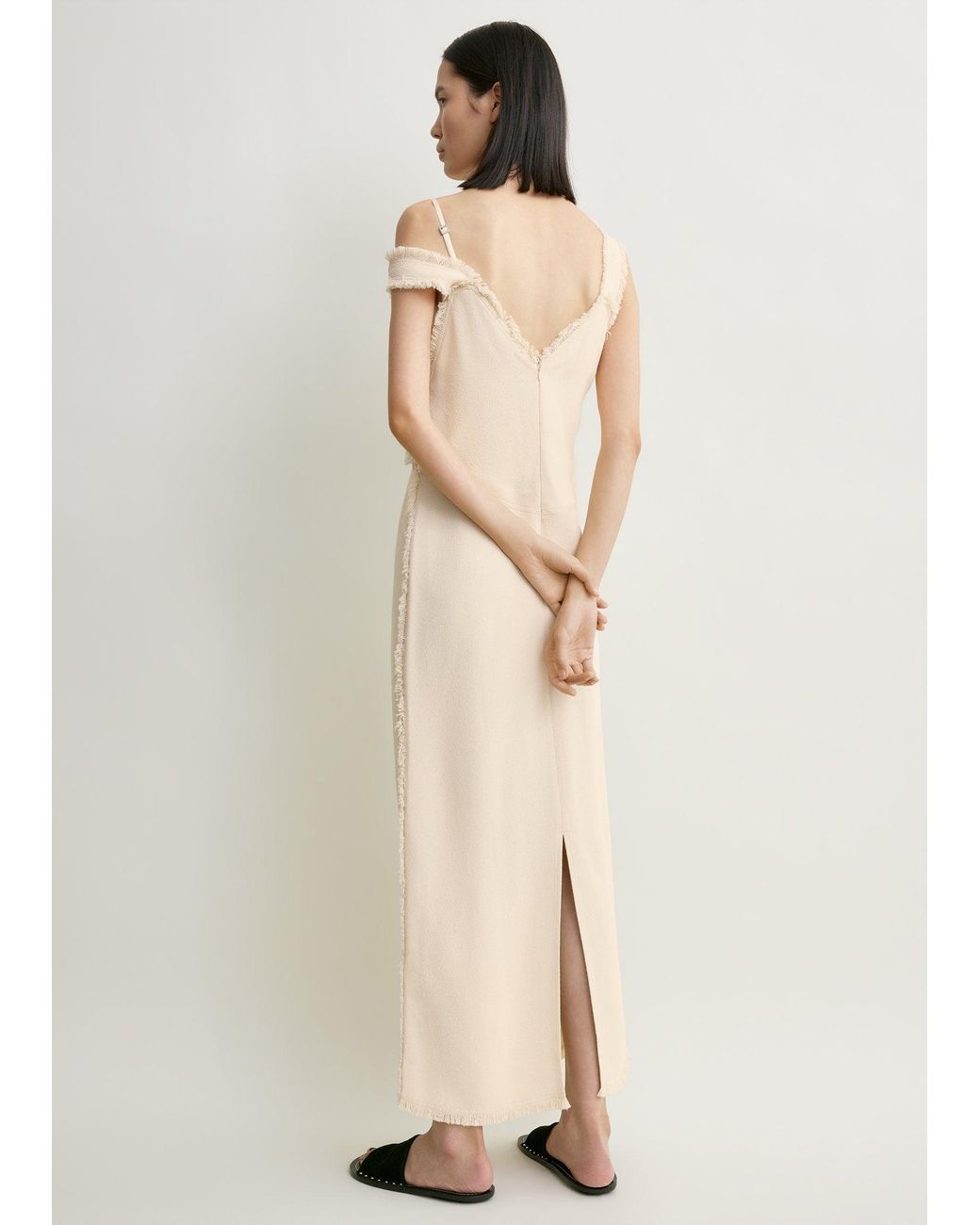 Totême  Natural V-Neck Raw Slip Dress