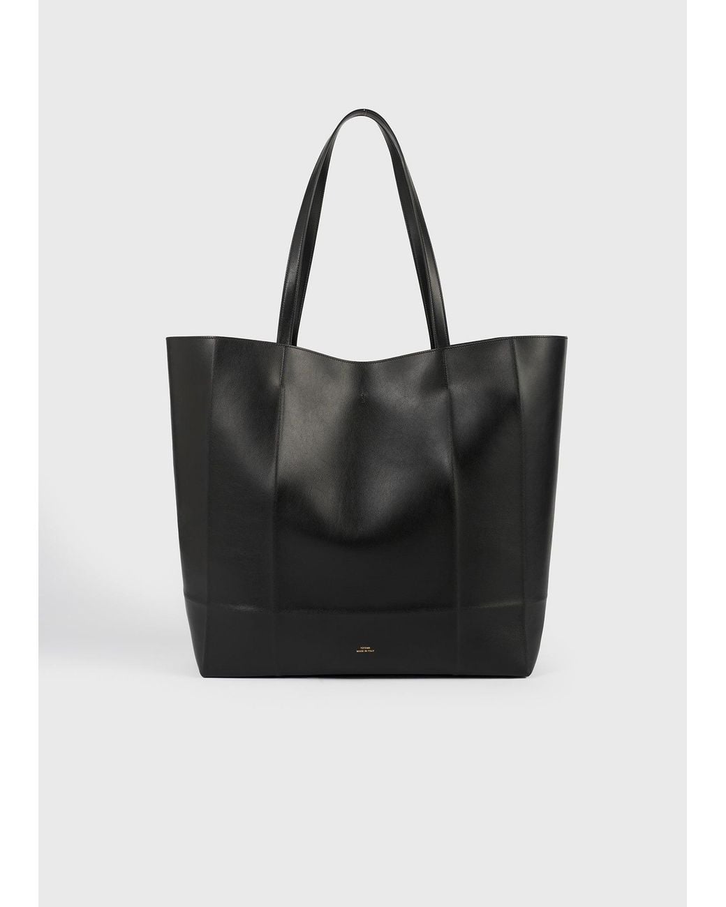 Totême Black Roam Leather Tote