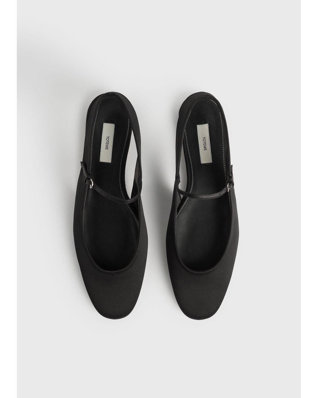 Totême  White Slingback Satin Mary Janes