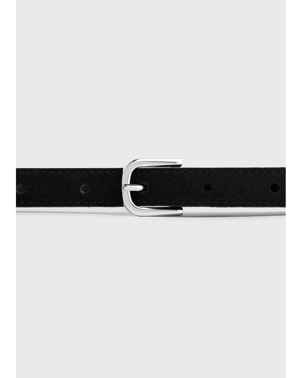 Totême  White Thin Suede Belt