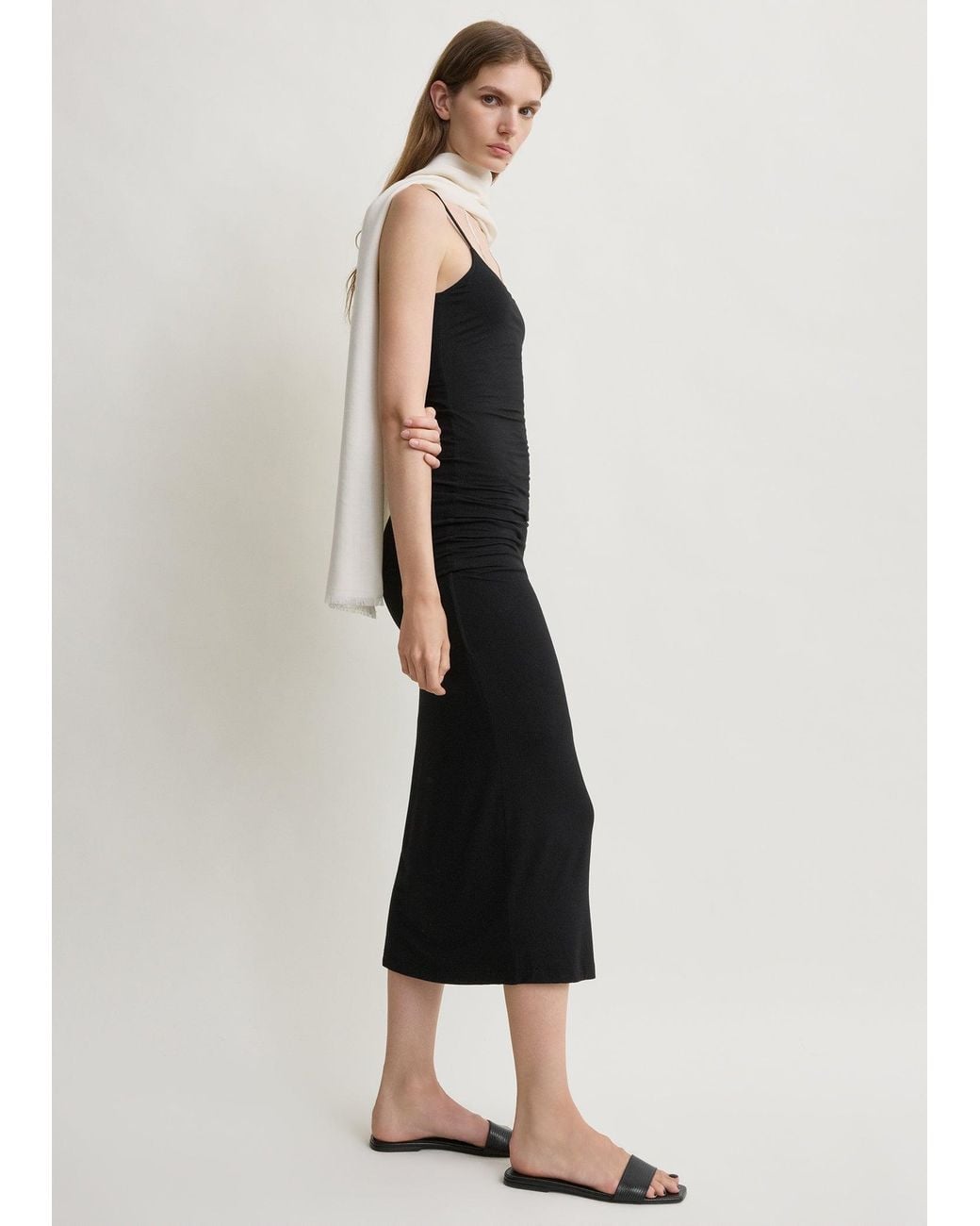 Totême Natural Draped Slip Dress