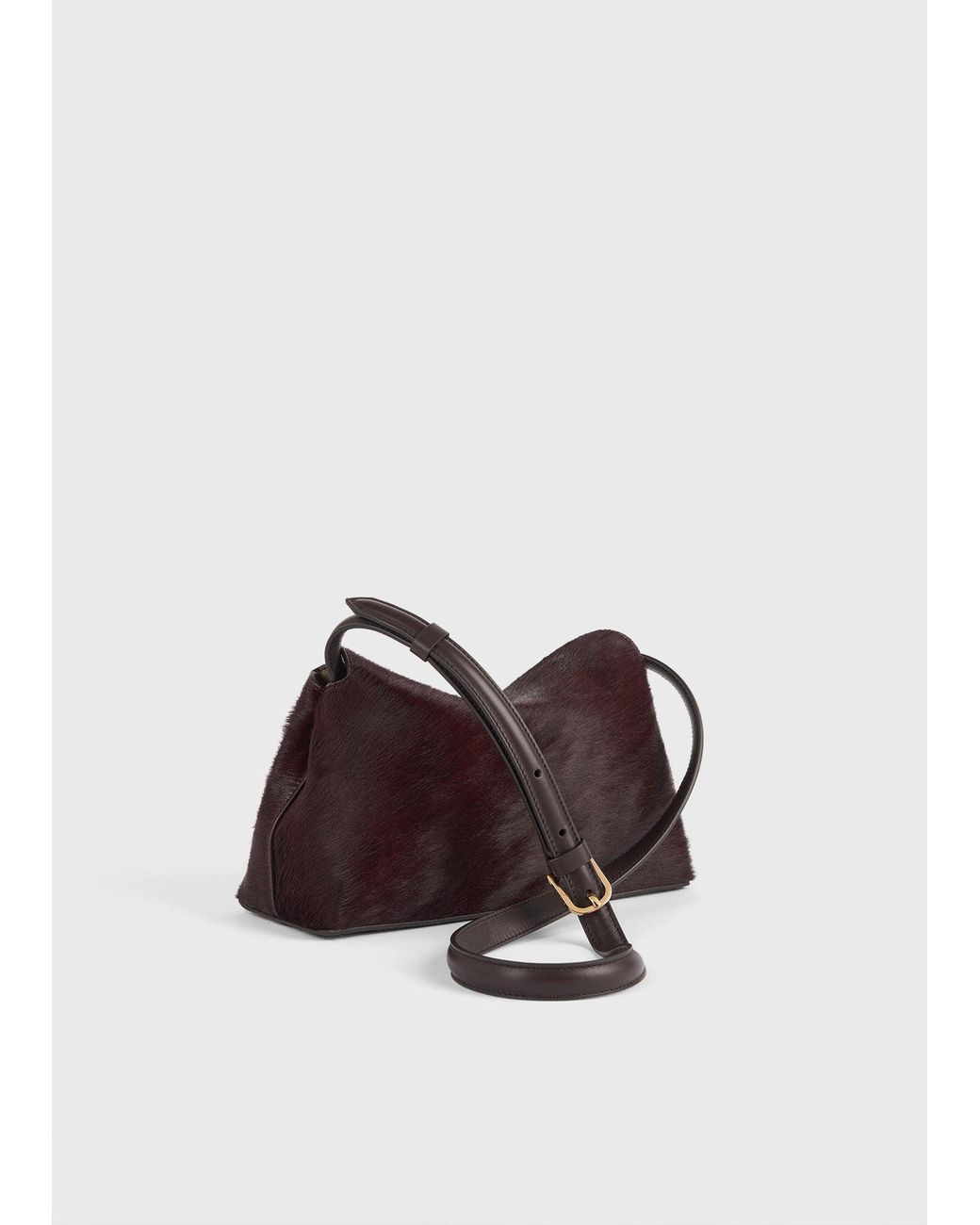 Totême  White T-Lock Pony Hair Clutch