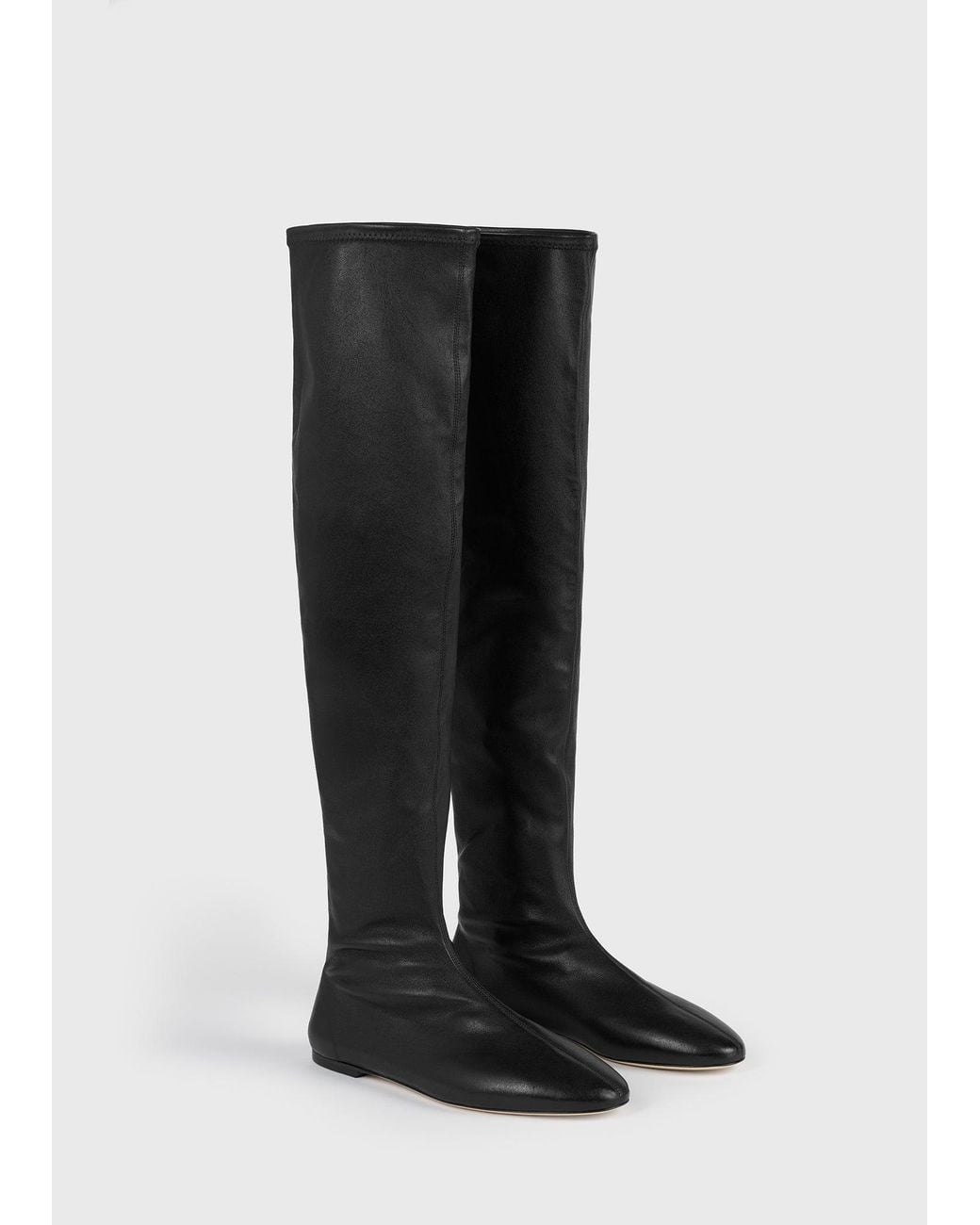 Totême Black Deconstructed Stretch Nappa Boots