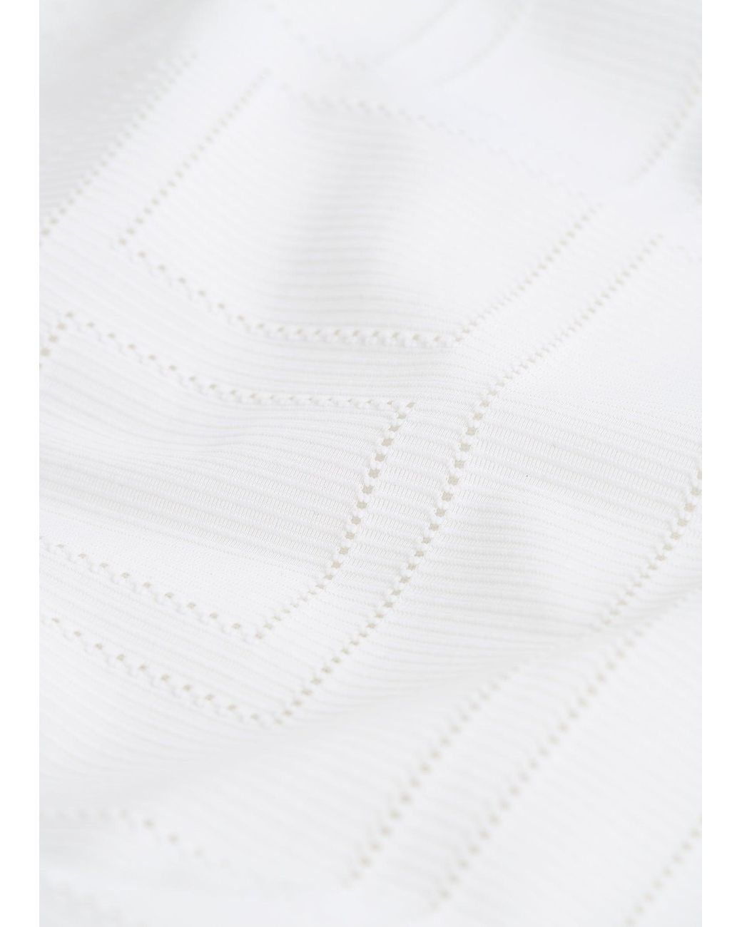 Totême White Monogram Pointelle Swimsuit
