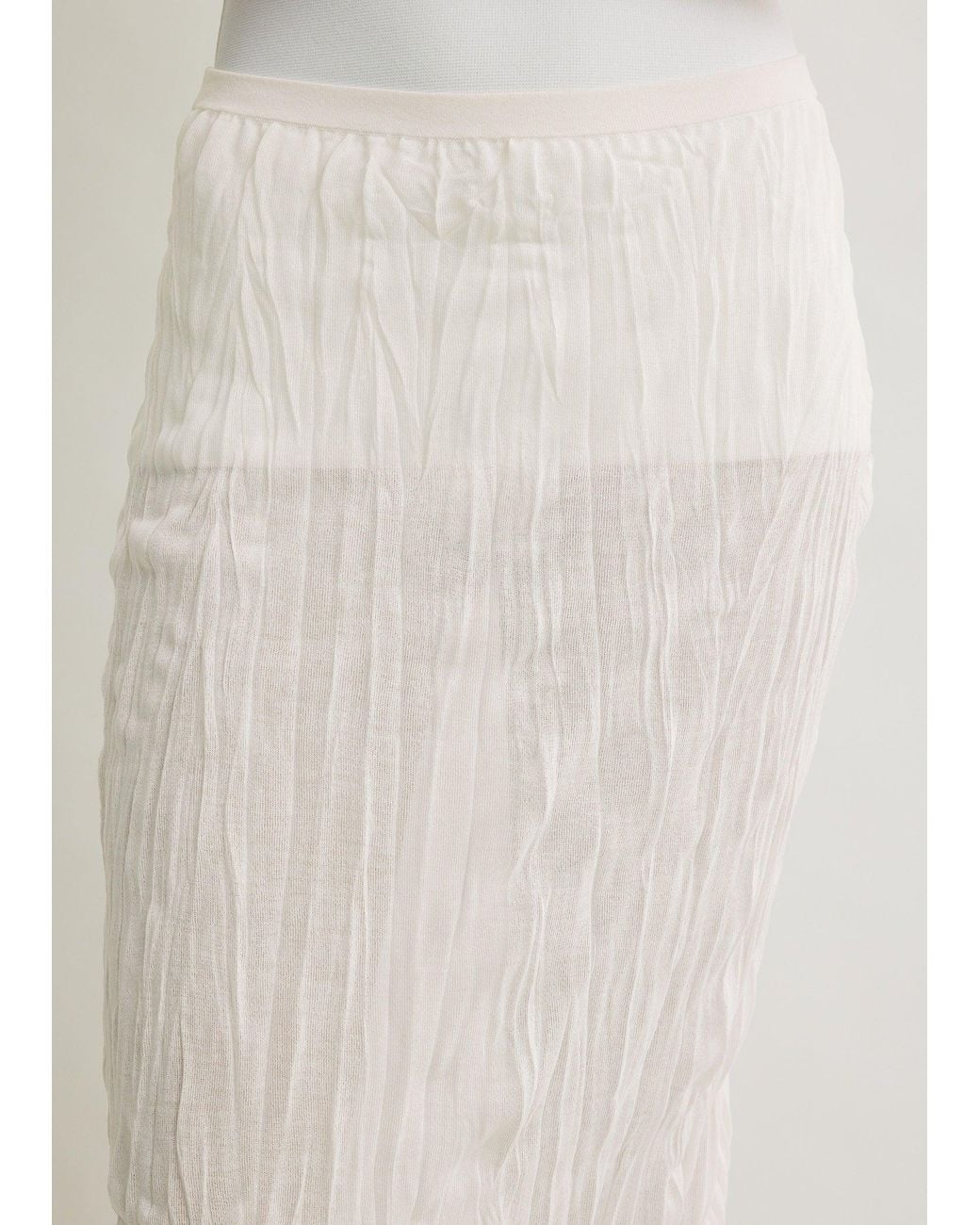 Totême Natural Crinkled Knit Skirt