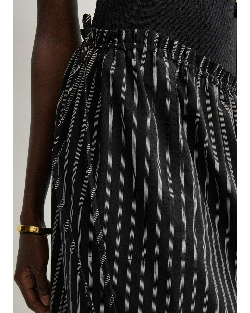 Totême Multicolor Striped Drawstring Skirt