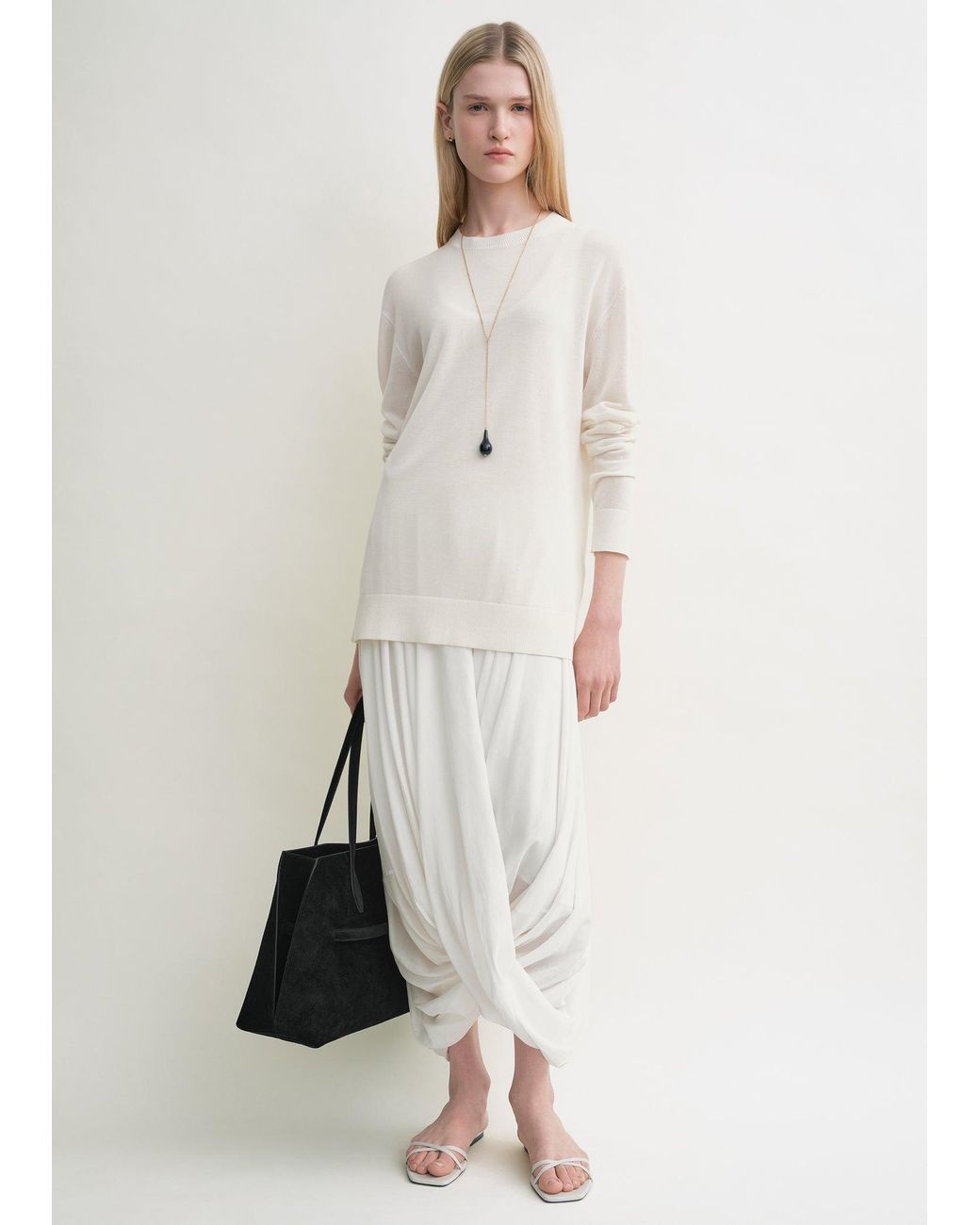 Totême Natural Long-Sleeve Tee Knit