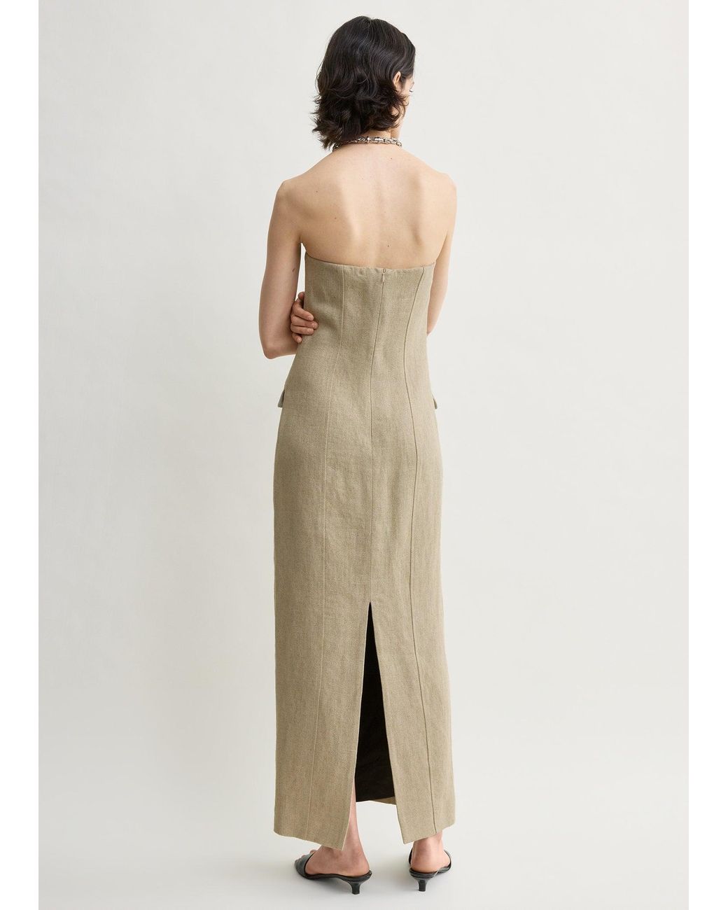 Totême  Natural Strapless Pocket Dress