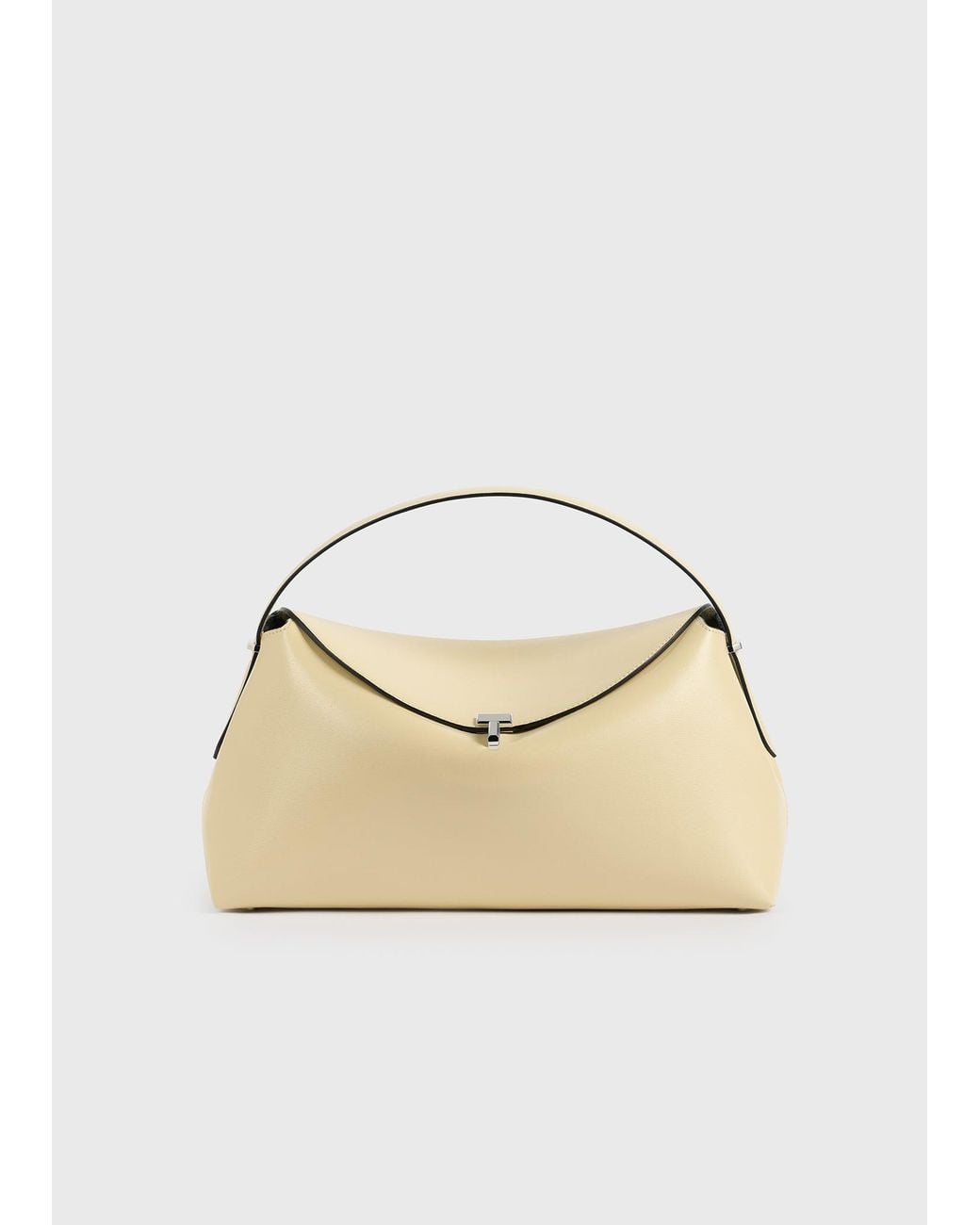 Totême Natural T-Lock Leather Top Handle