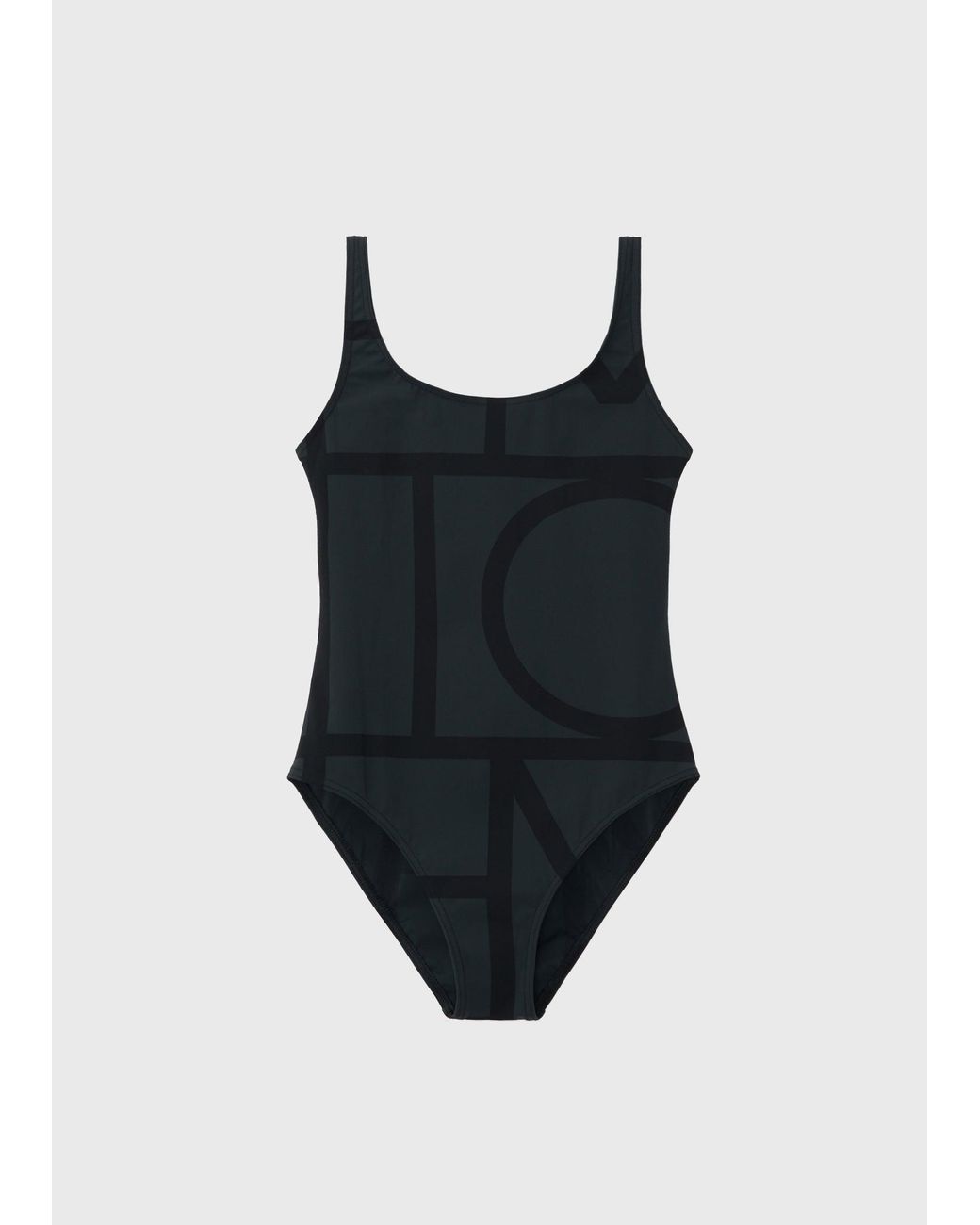 Totême Black Monogram Swimsuit