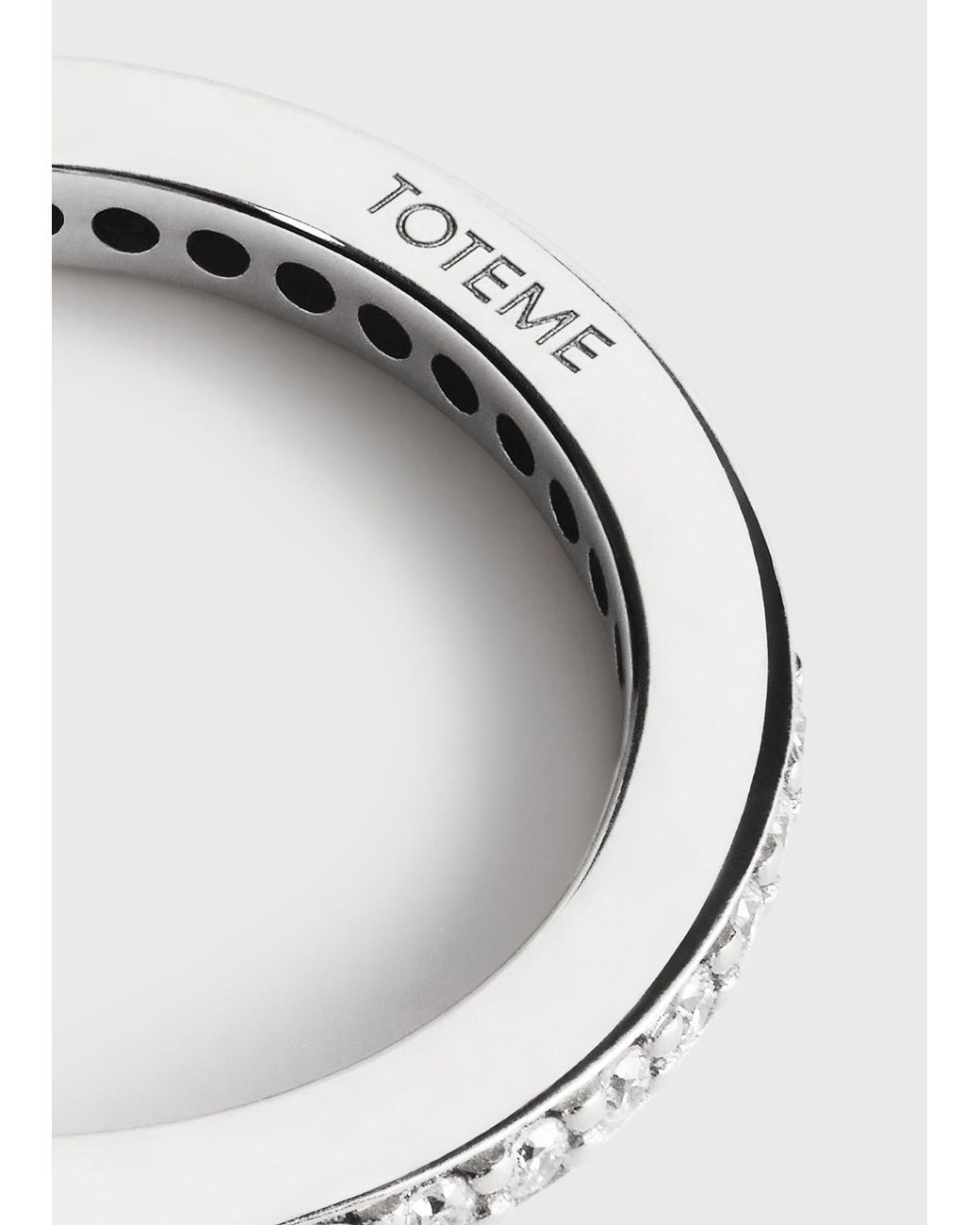Totême White Eternity Diamond Midi Ring 18Kt