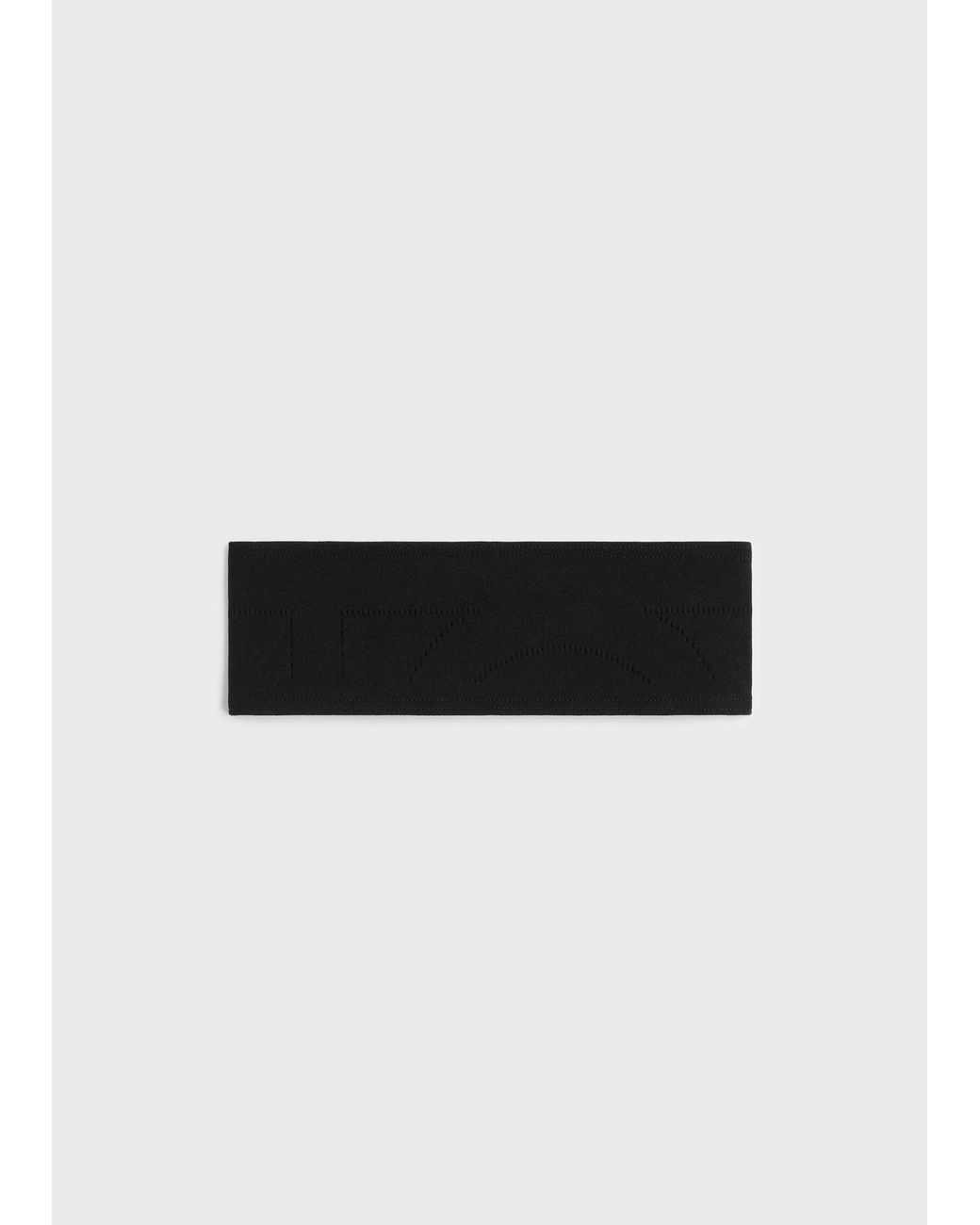 Totême Black Pointelle Monogram Headband