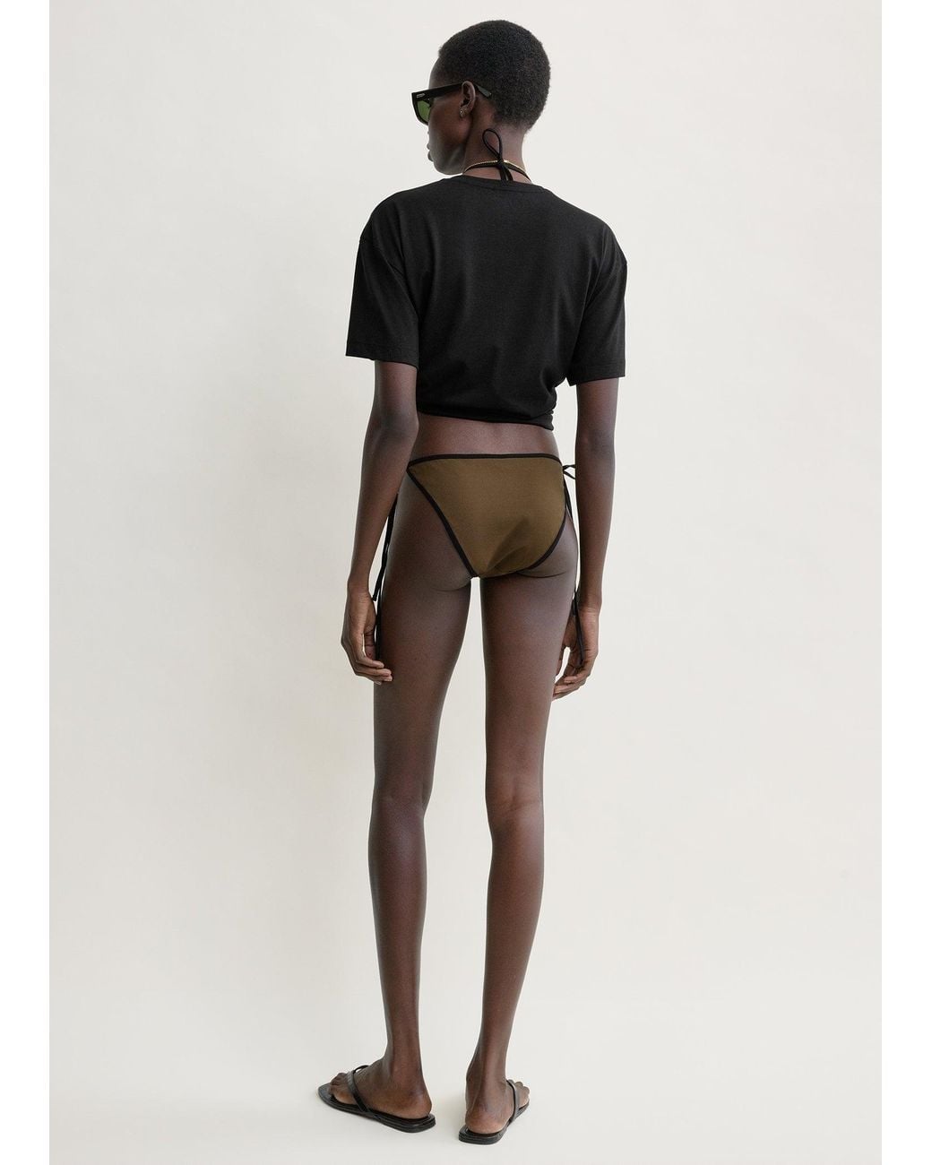 Totême Natural Stripe Tie Bikini Bottoms