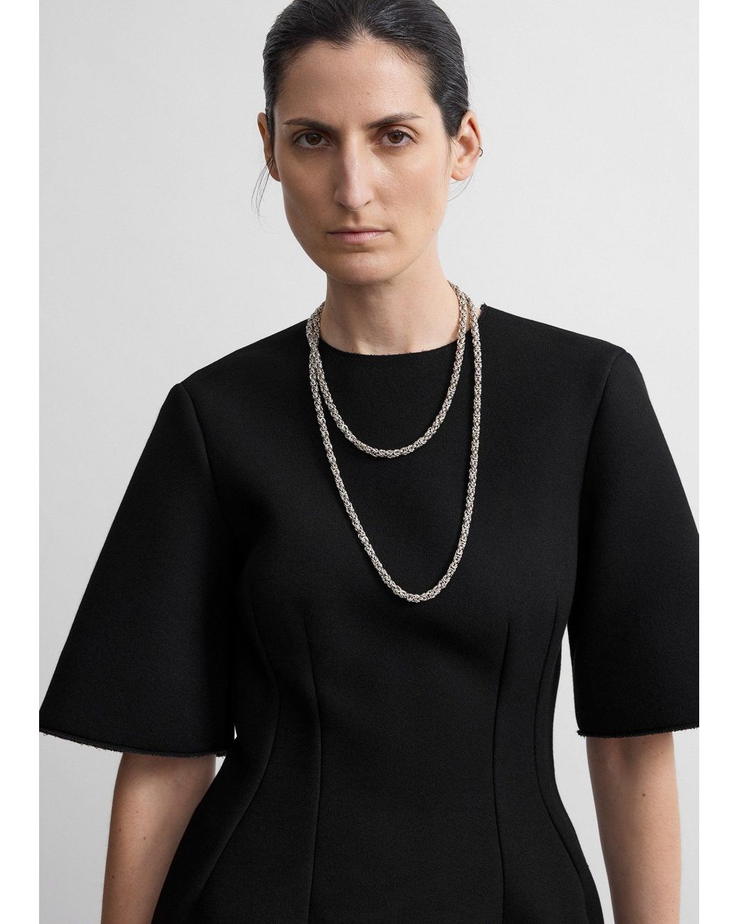 Totême Black Sculptural Scuba Top