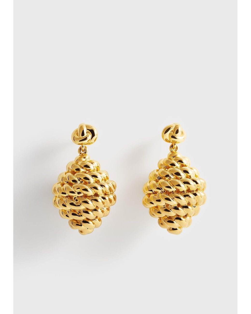 Totême Metallic Rope Drop Earrings