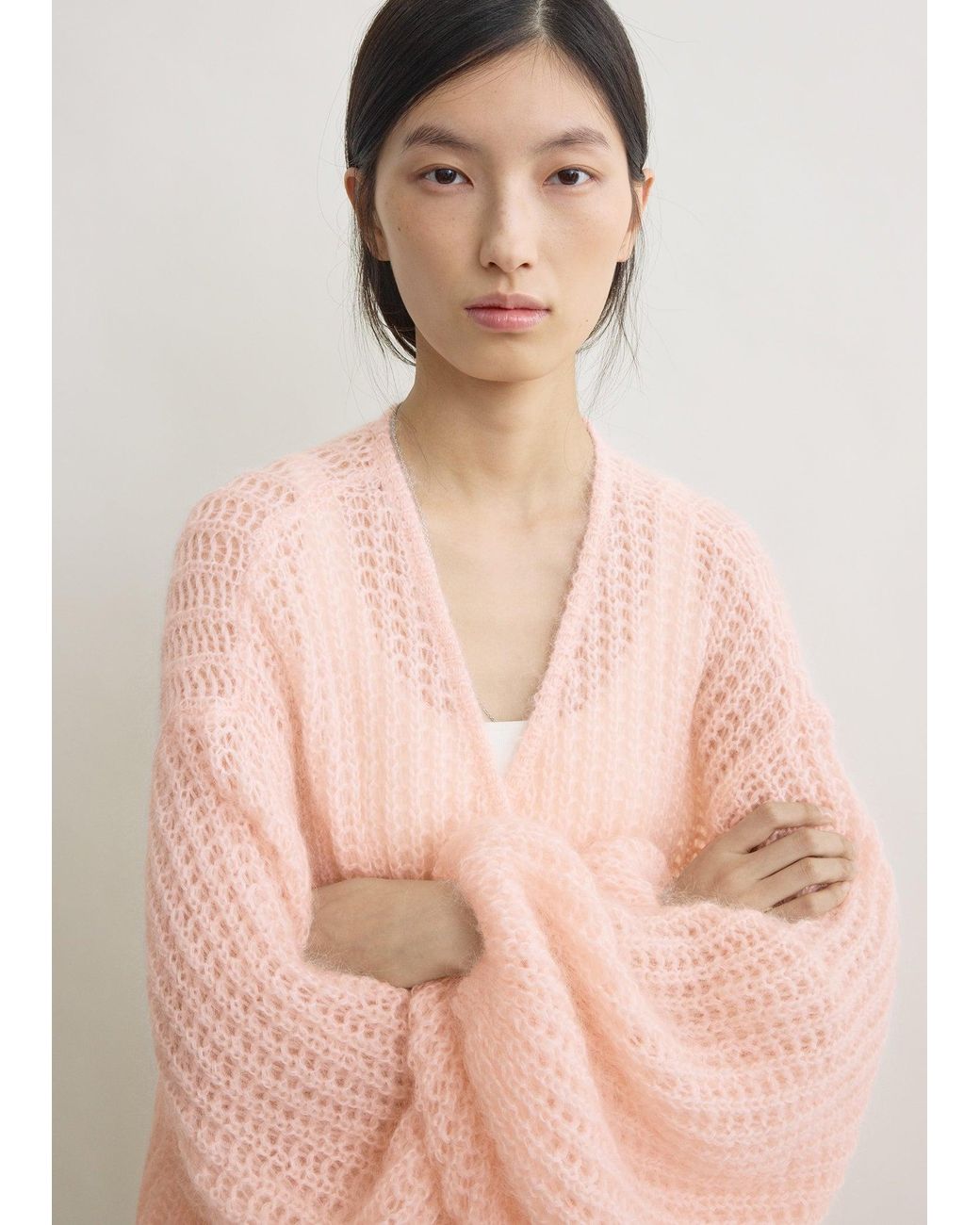 Totême Pink Puffed Cardigan