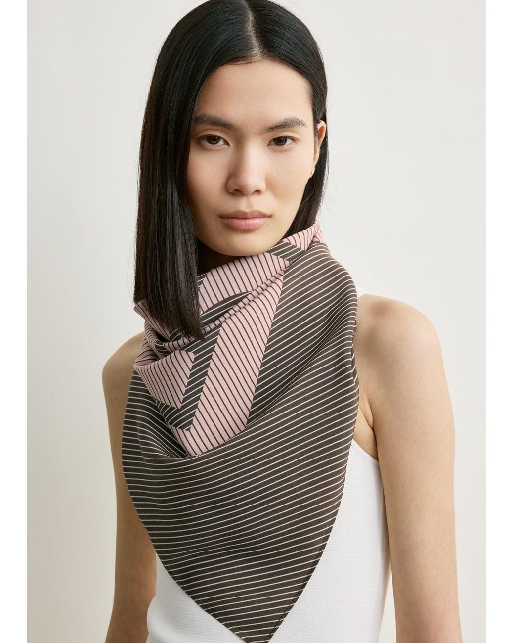 Totême  Multicolor Centered Monogram Silk Scarf