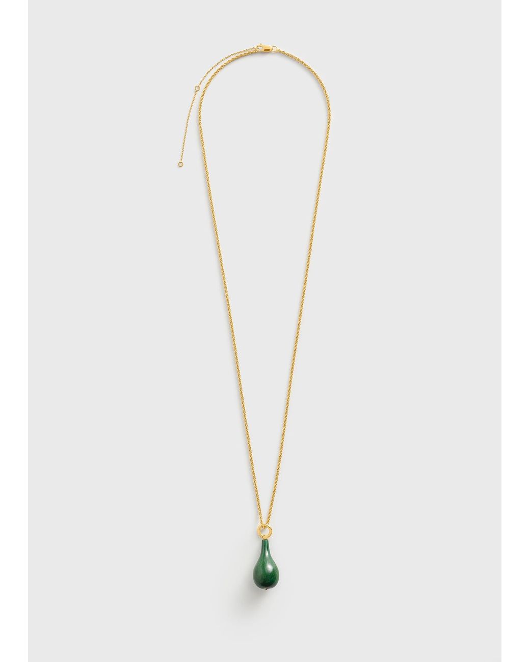 Totême White Medium Jade Drop Necklace Dark