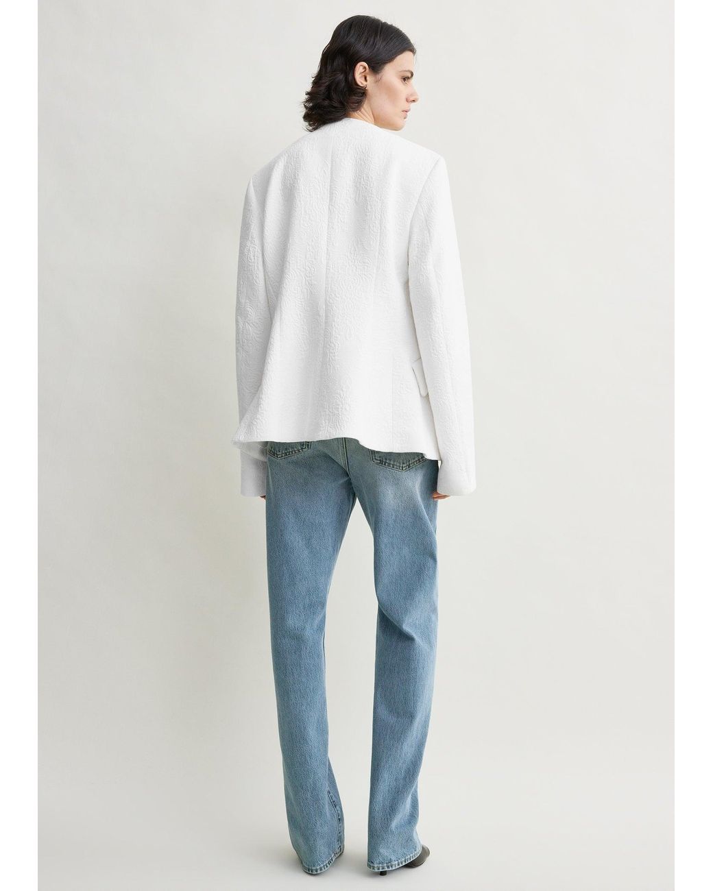 Totême Blue Jacquard Cotton Jacket
