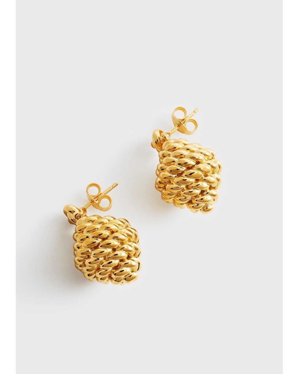 Totême Metallic Rope Drop Earrings