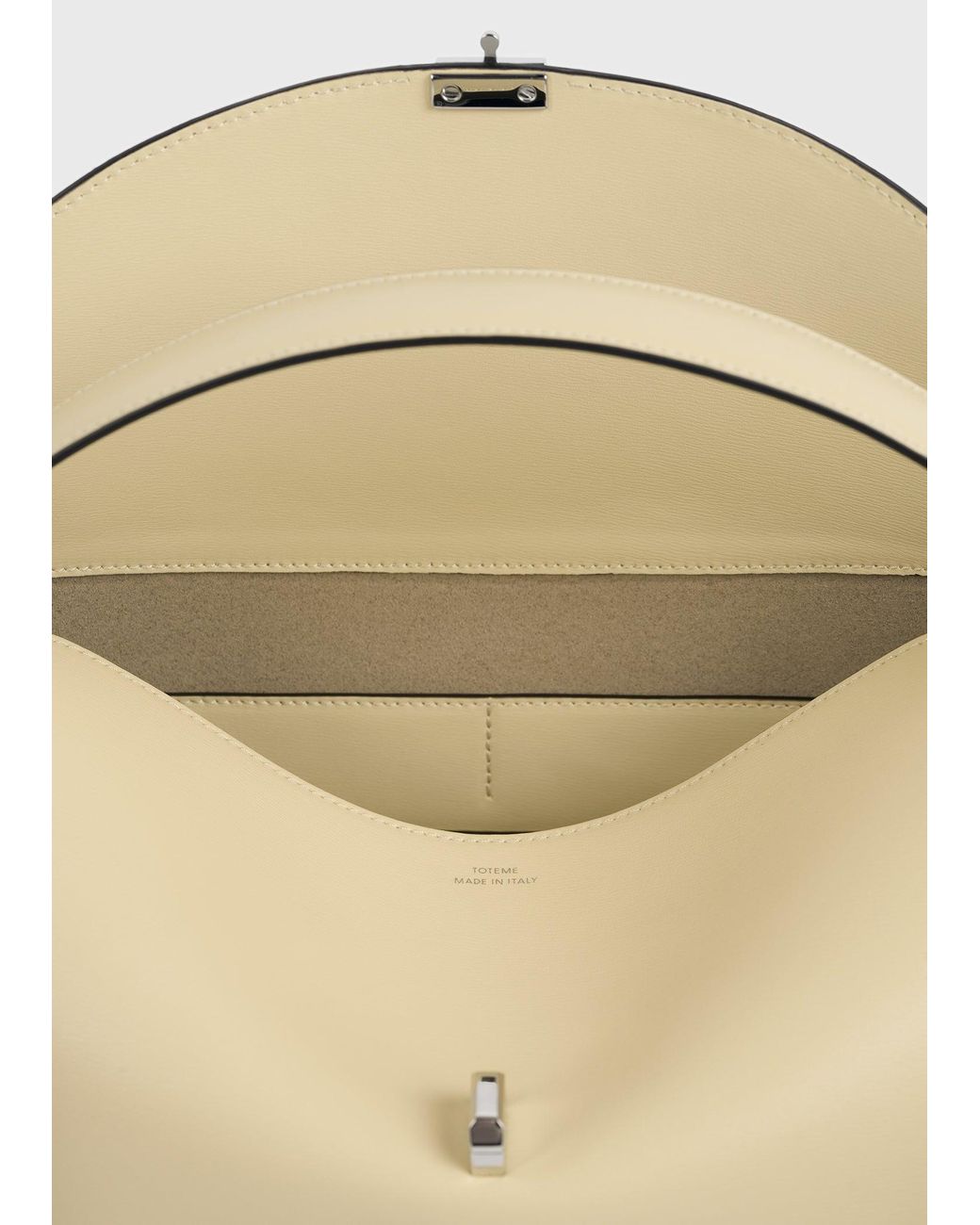 Totême Natural T-Lock Leather Top Handle
