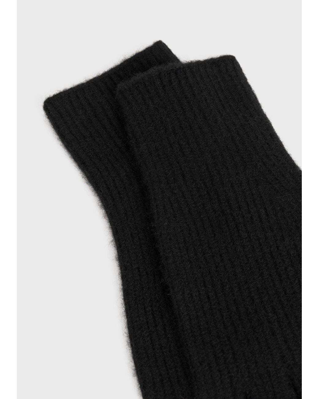 Totême Black Cashmere Gloves