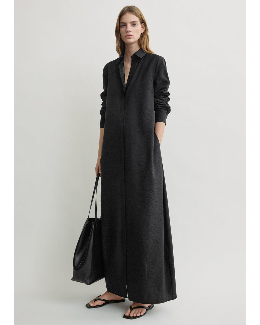 Totême Black Parachute Shirtdress
