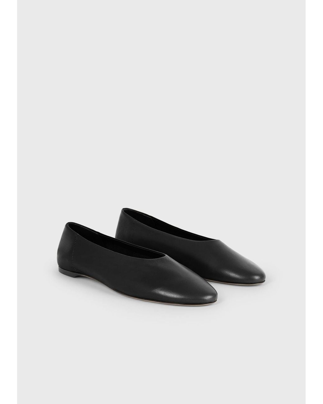Totême White Slip Nappa Ballerinas