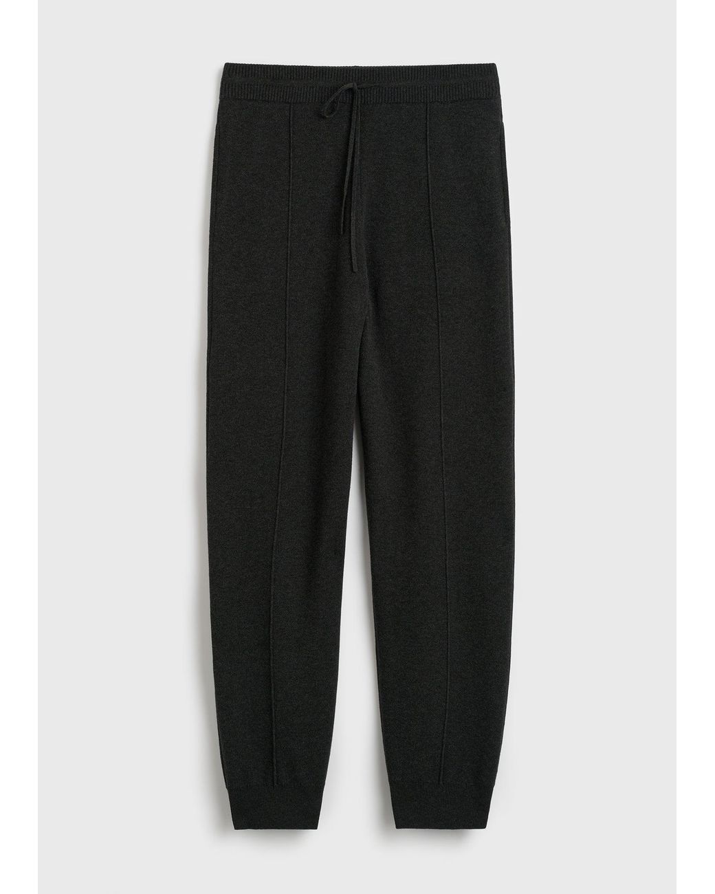 Totême Black Pintucked Sweatpants Charcoal