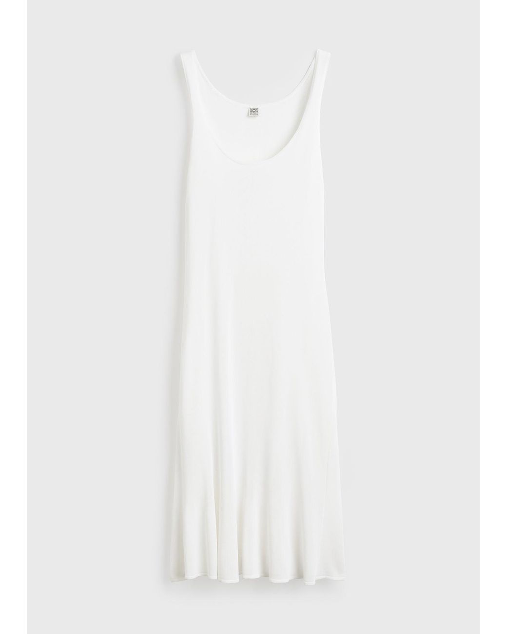 Totême White Fluted Hem Dress