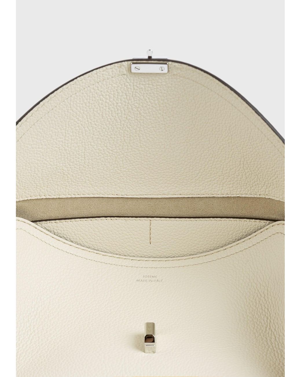 Totême Natural T-Lock Grained-Leather Shoulder
