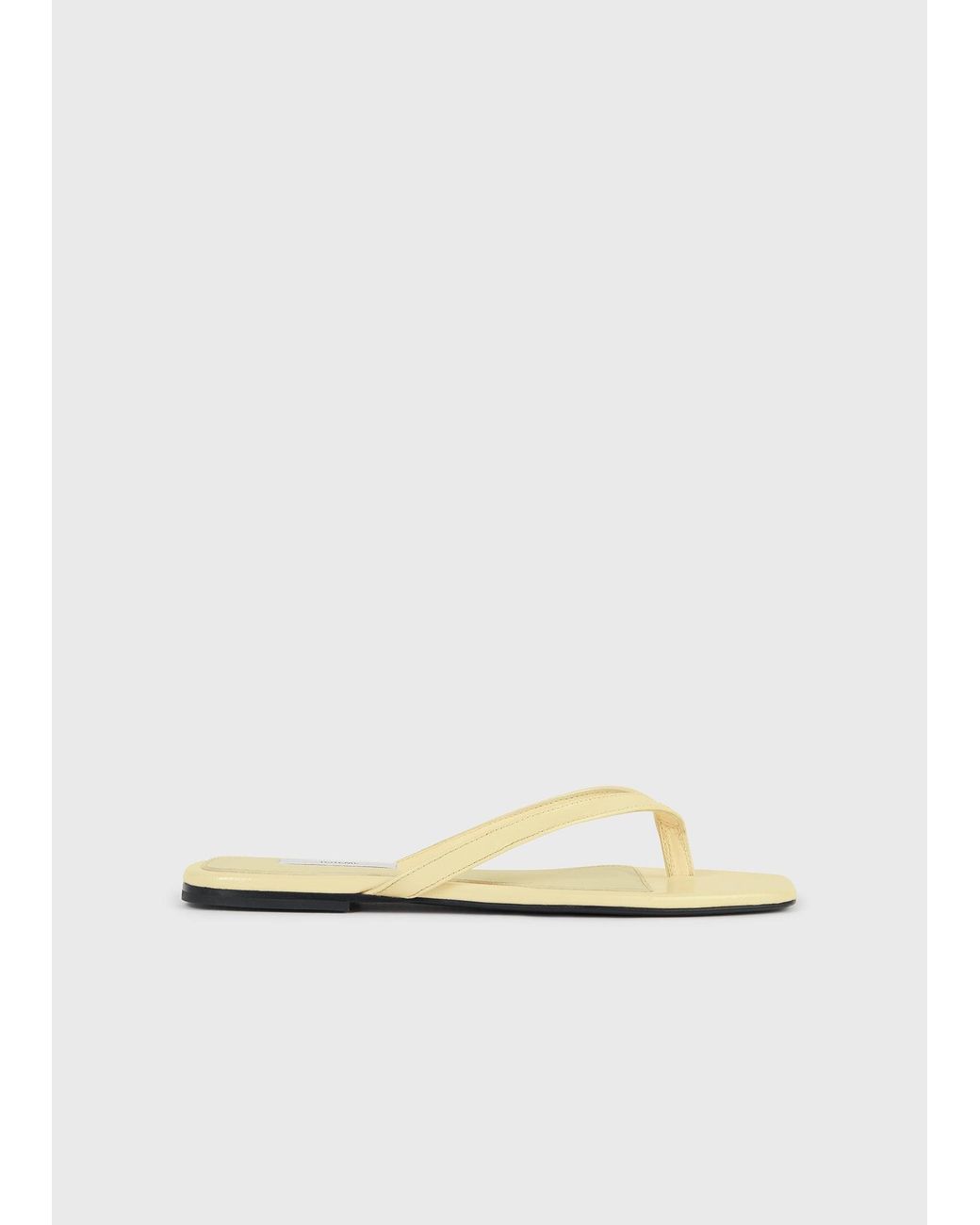 Totême White Naplack Flip Flops