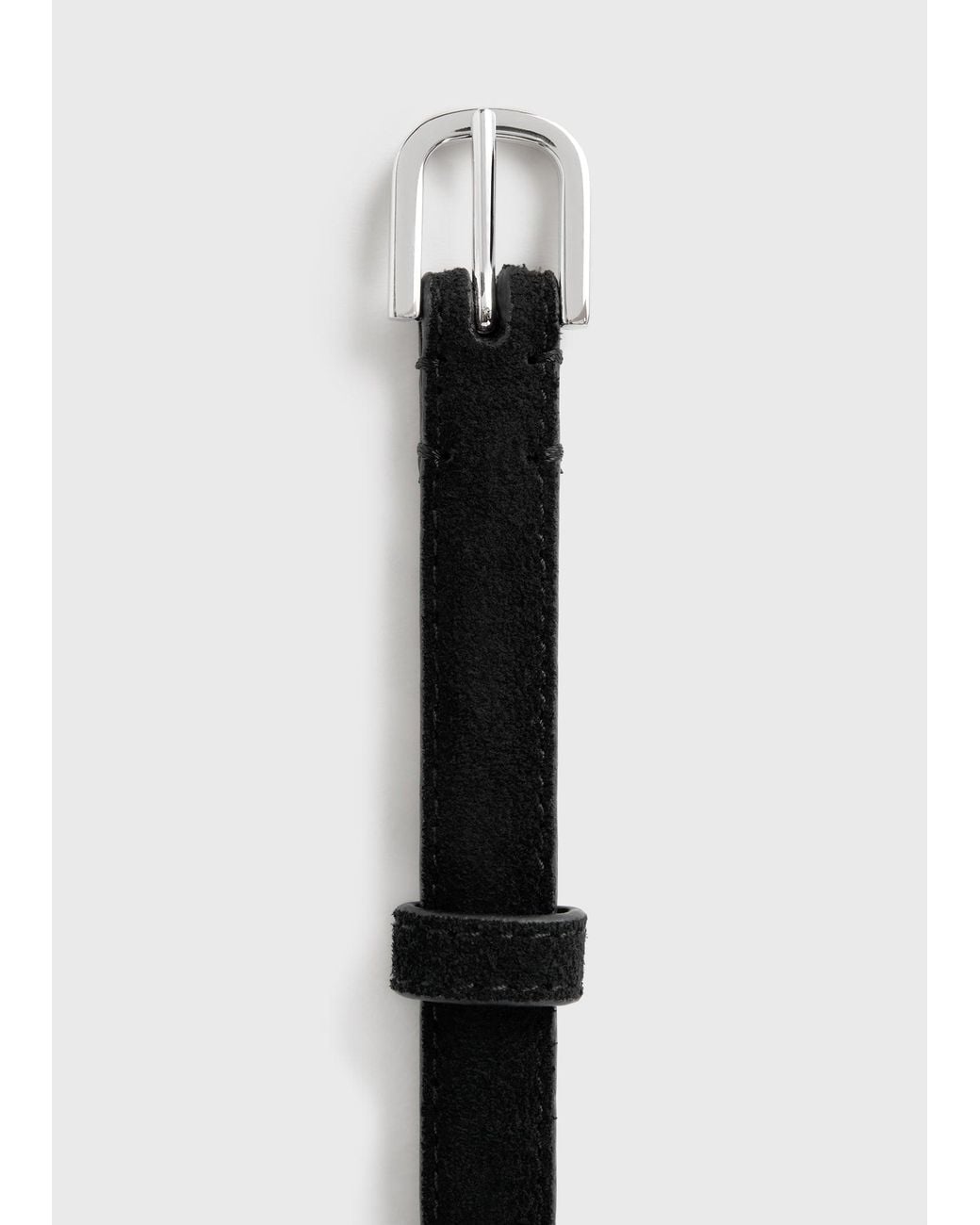 Totême  White Thin Suede Belt