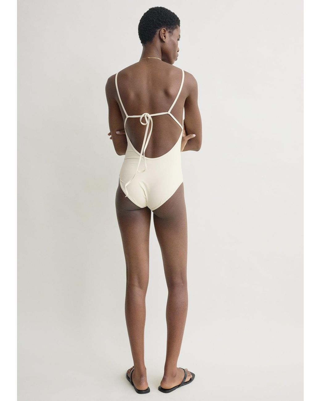 Totême White Scoop Swimsuit