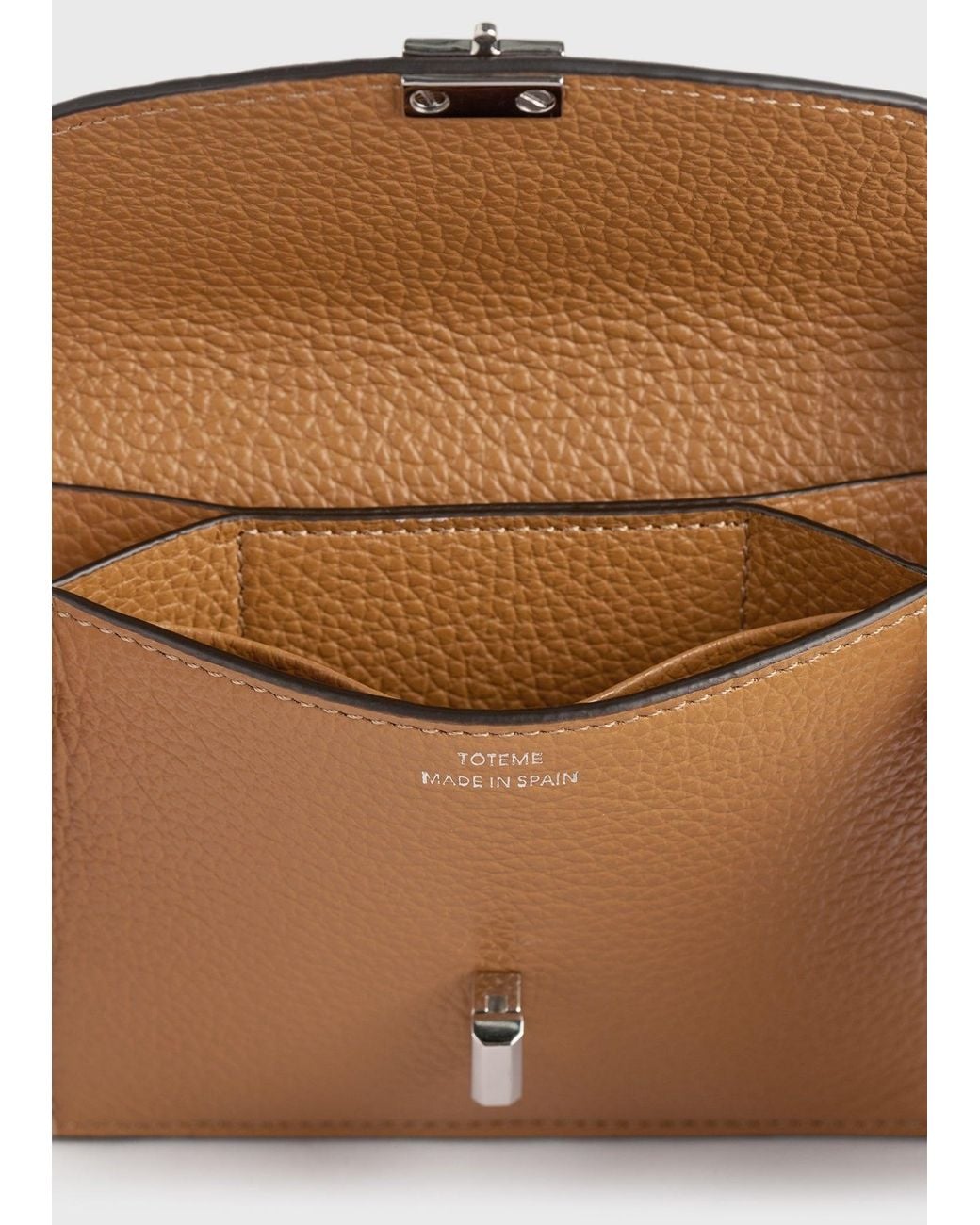 Totême  White T-Lock Grained-Leather Cardholder