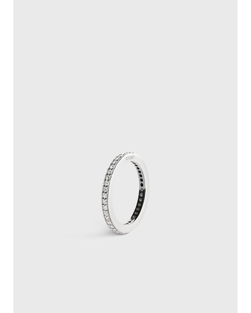 Totême White Eternity Diamond Midi Ring 18Kt