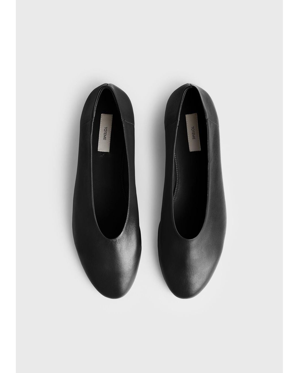 Totême White Slip Nappa Ballerinas