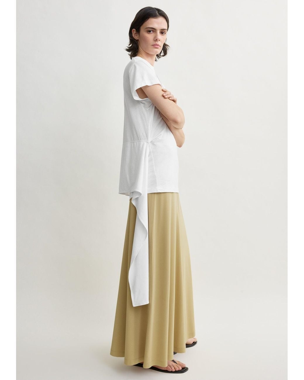 Totême  Natural Flared Jersey Skirt